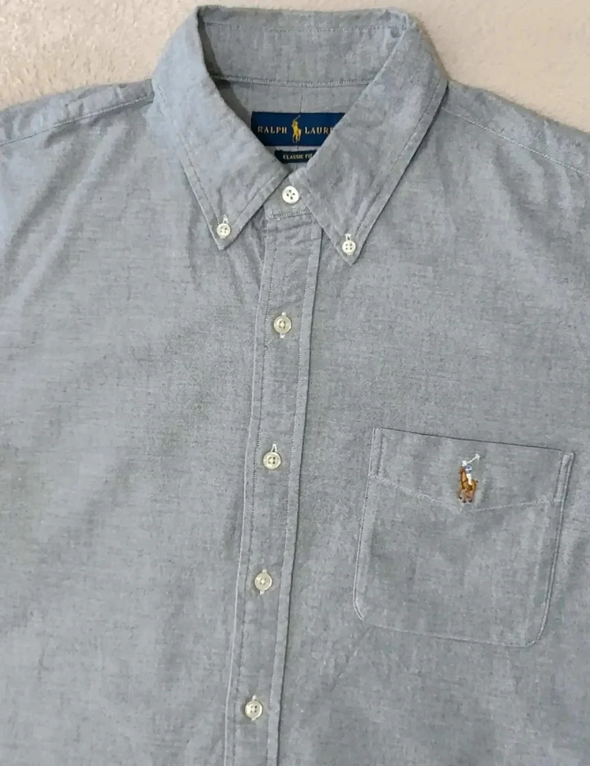 Short sleeve Ralph Lauren grey shirt Size L – photo 4
